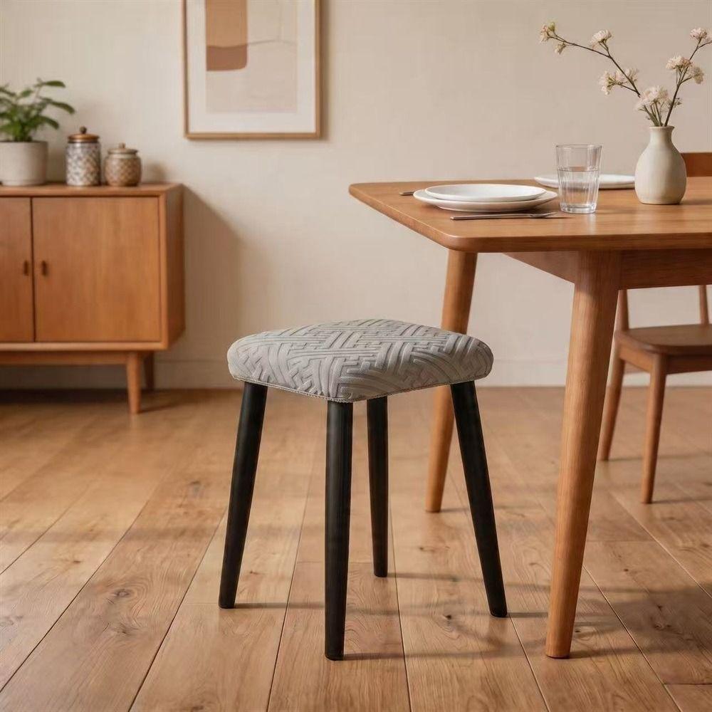Waterproof Chair Seat Cover Washable Stool Cover Stretch Seat Covers  for Square Chairs