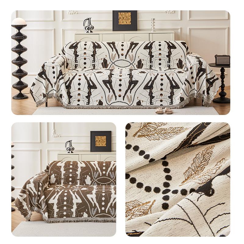 

Chenille Multicolor And Anti Cat Scratch Full Cover Sofa Towel Four All Seasons Universal Sofa Cover All Inclusive Dust Cover 90x90cm 1pcs