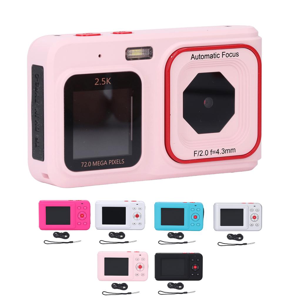 Digital Camera 72MP 2.5K Video Output Dual Screen Compact Camera 16X Zoom Autofocus Selfie Camera fo