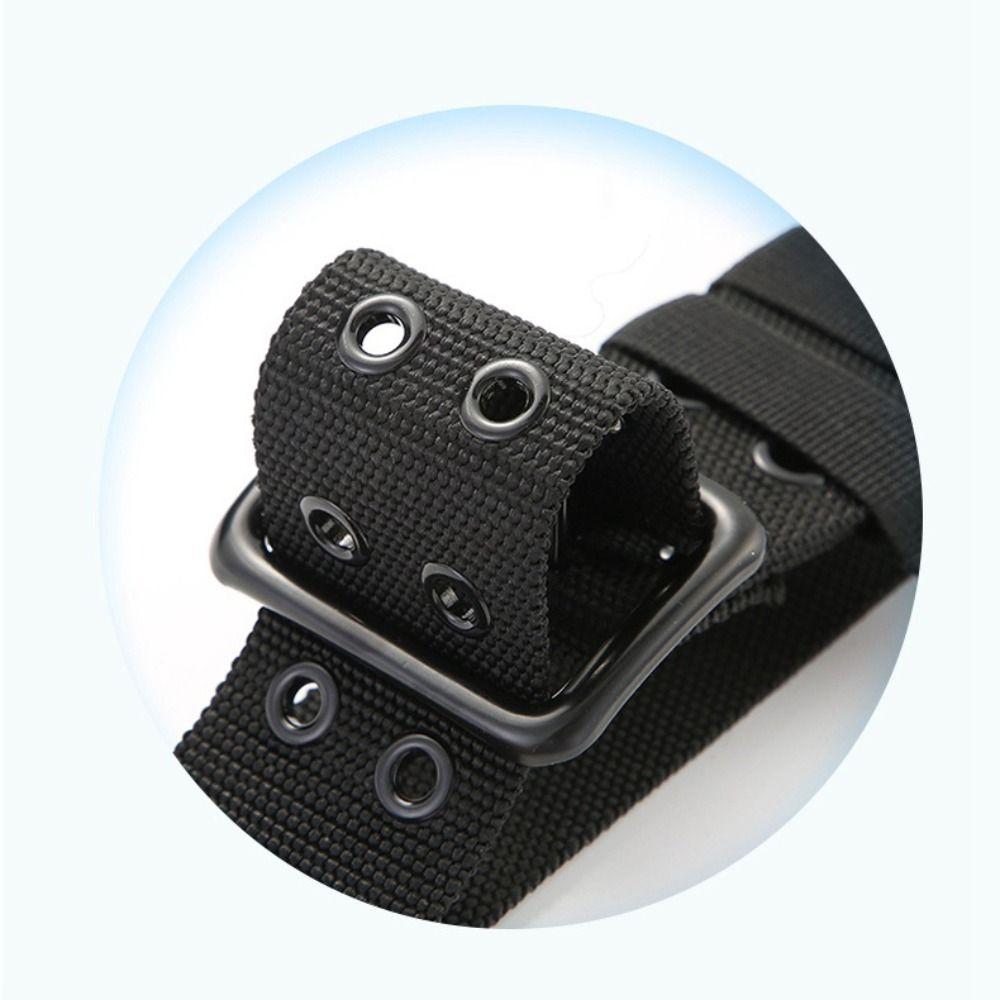 Leisure 5cm Men's Training Belt Double Needle Buckle Multifunctional Nylon Braided Belt Adjustable Outdoor Waist Bands