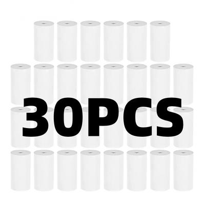 30Rolls of 57*25mm Thermal Paper White, Kids Camera, Printer Paper Replacement Accessories Parts
