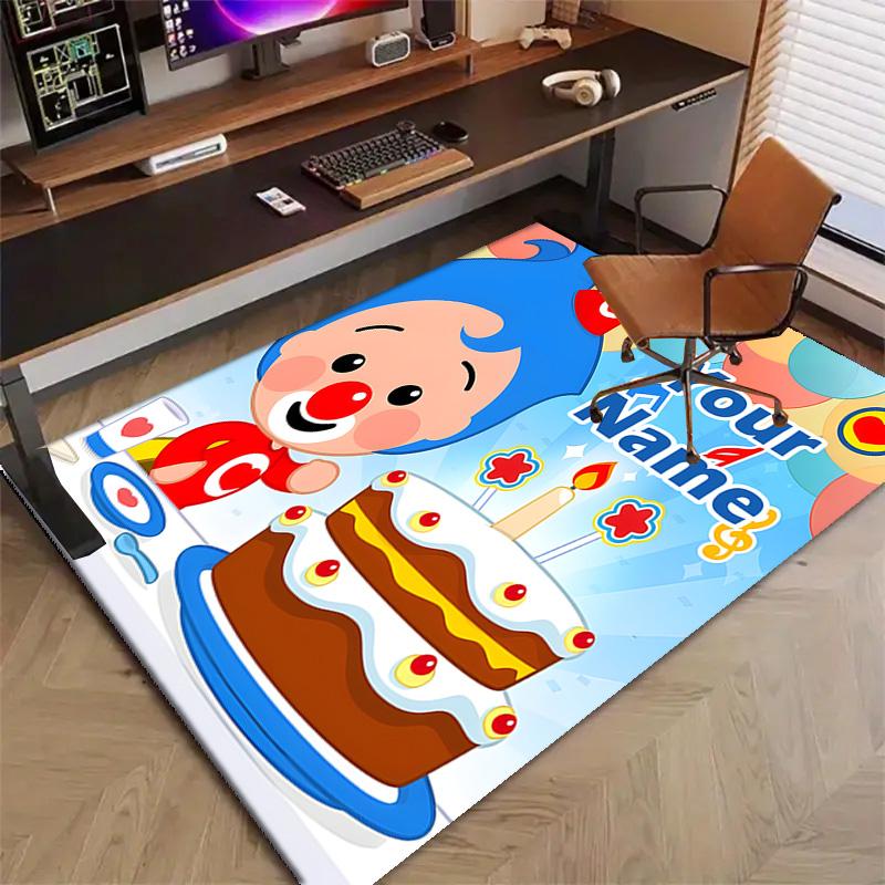 Custom Flim Flim Mat Personalized Name, Polyester Washable Indoor Entryway Rug, Gift for Christmas, Easter, Thanksgiving Day