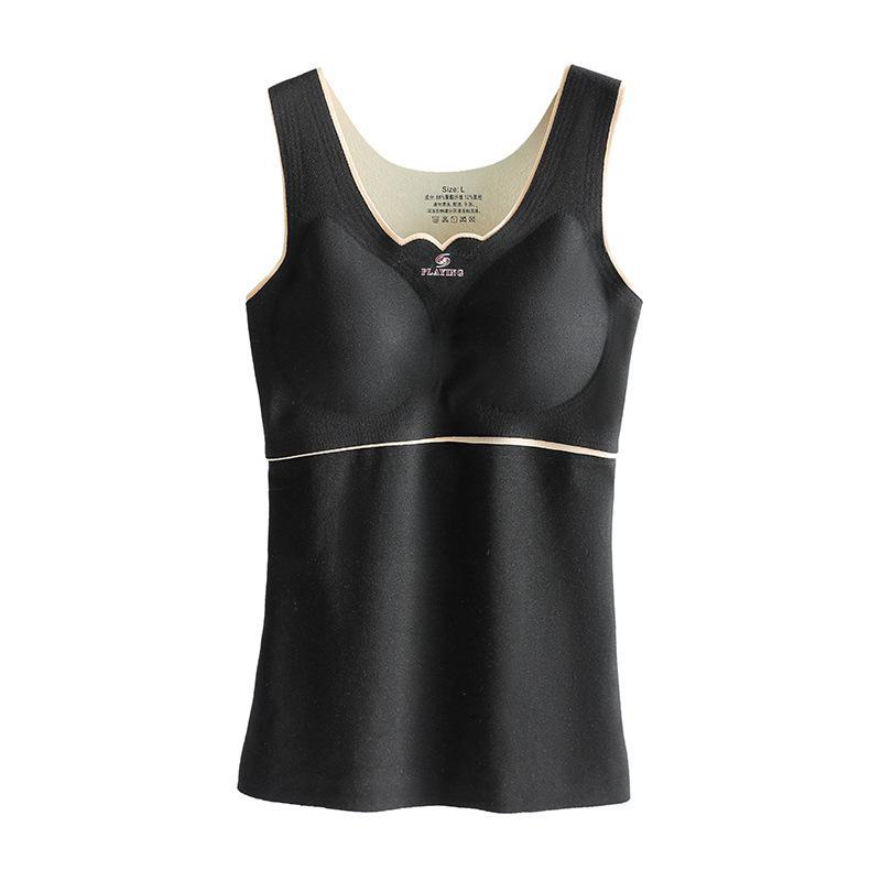 Women's Seamless Slim-Fit Velvet Warm Vest for Autumn and Winter