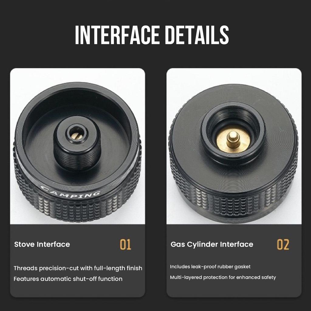 Aluminum Alloy Camping Stove Adapter Portable Stove Propane Adapter Small Gas Tank Adapter for Outdoor Backpack Hiking