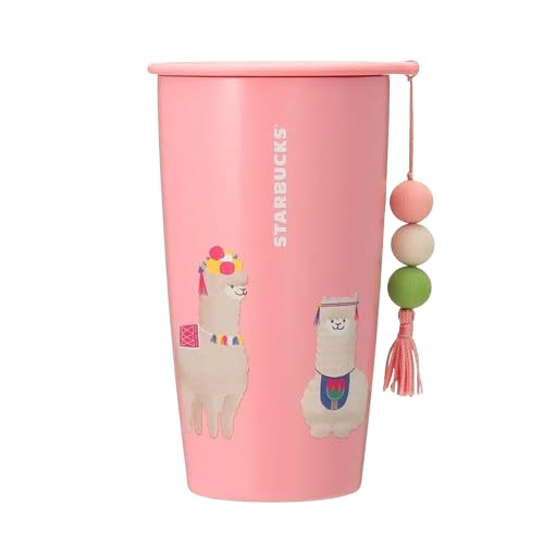 

STARBUCKS Alpaca Cup-Shaped Stainless Steel Bottle, 355ml, Tumbler, Water Bottle, Starbucks ALPACA BOHO FEST 2024, Alpaca, Pink