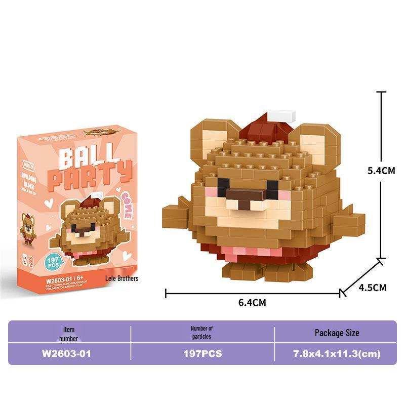 Lele Brothers Micro Building Blocks - Educational Small Animal Sets for Kids, Compatible with Lego, Boys' Toy Gifts