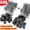 100pc Car Motorcycles Metal Screw Tapping Fastener Clip U-Type Clip with Screw Anti-rust Protection Clip Screw Buckle Iron Sheet