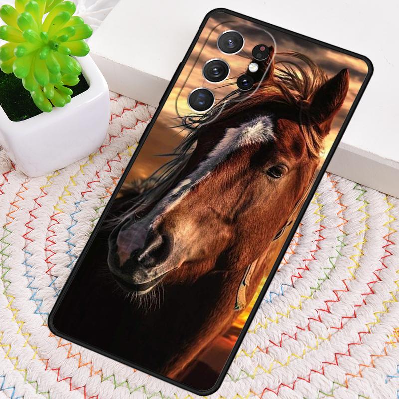 Handsome Horse Animal Silicone Phone Case For Samsung Galaxy Note 10 Pro S26 S25 S24 S23 S22 S21 Plus S25Ultra Capa Cover