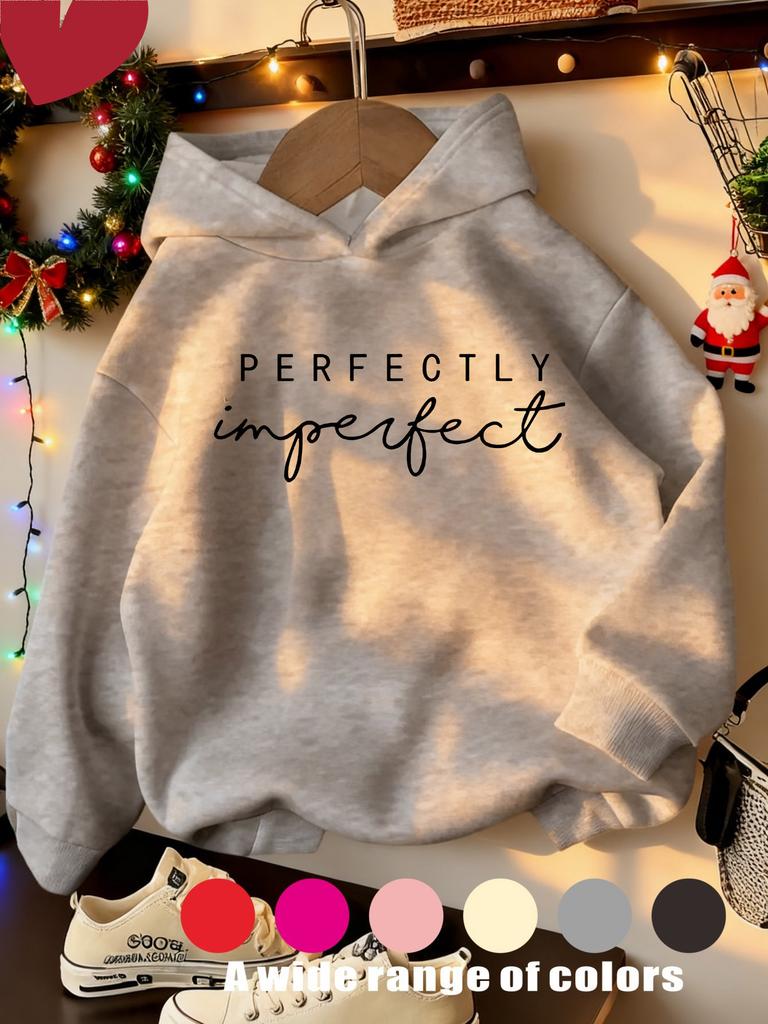 Girls' Fashion Hoodie with Hooded Cartoon Print, Comfortable and Stylish Shirt for Fall Winter Leisure Sports