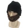 Unisex Wacky Beard Hat Knit Funny Beanie Halloween Cap Wind Mask Warm Beanies