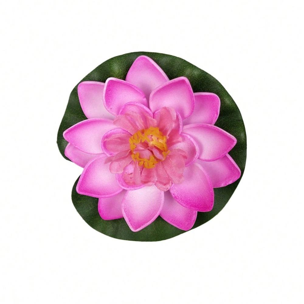 

1PC Artificial Floating Water Lily - Colorful EVA Simulation Lotus Leaf Flower Pond Plant, for Gardens Fish Tank Aquarium Decor розовый