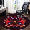 1pc Hummingbird Flowers Office Round Area Rug, Indoor Mat Suitable For Office, Under Office Chairs Bedroom Living Room Home Decor, Room Deco