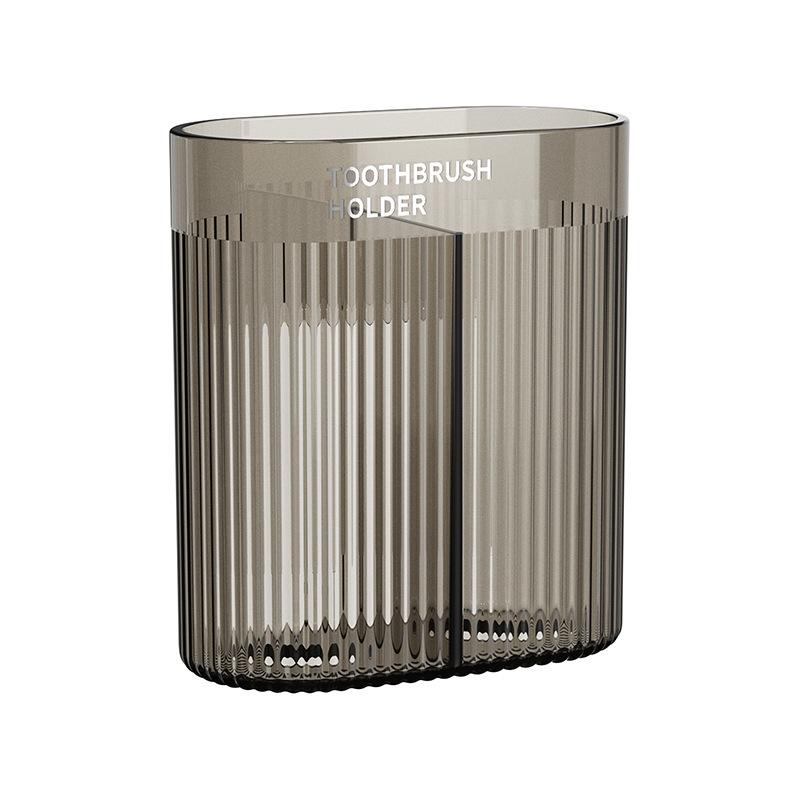 

1Pc Plastic Wall-Mounted Toothbrush Holder, Multi-Functional Countertop Organizer, Bathroom Accessory