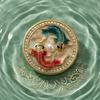 Twin Fish Enamel Brooch - Retro Pearl Set with Diamonds - Elegant Fashion Accessory - Brooch for Clothing