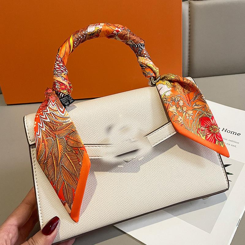 5*85cm Silk Feeling Scarves for Women Narrow Ribbon Headband Female Neckerchief Handle Bag Band Bandana Hair Tie Accessories