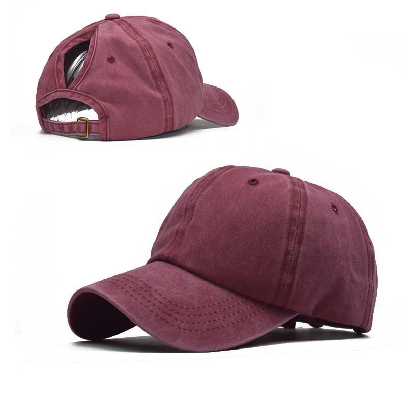 Solid Simple Color Women Casual Sun Shading Cotton Baseball Cap Outdoor For