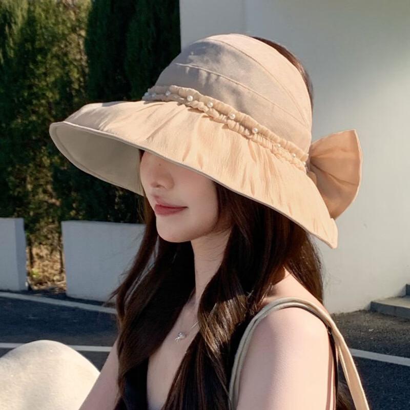 Mei Wan Er Bowknot Wide-Brim Visor Sun Hat E-016