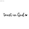 Christlicher Glaube Auto Rückspiegel Aufkleber – "Vertraue auf Gott" Herzdesign mit Bibelvers, Auto Stoßstangenaufkleber Fahrzeugdekor