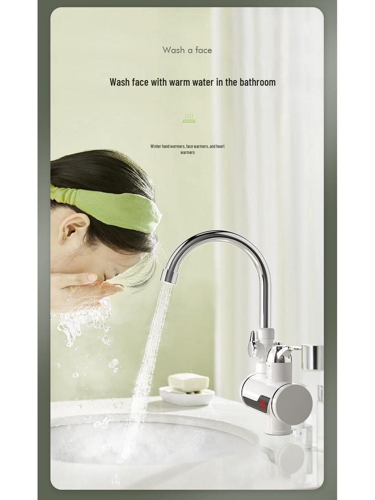 Instant Electric Water Heater Faucet for Bathroom - Rapid Heating in 3 Seconds