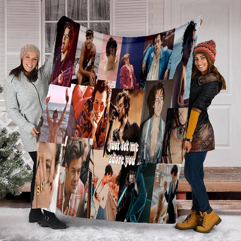Coperta Harry Styles Perfetta per Tutte le Stagioni Morbida Confortevole Divano Ufficio Pisolino Viaggio Regalo di Compleanno Regalo di Natale
