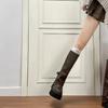 Autumn boots women's small trouser boots muffin knight boots thick sole heightened fat MM widened tube
