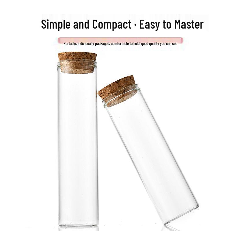 30mm Glass Bottle with Cork Seal for Incense Sticks, Floating Wishes, or Candy Storage.