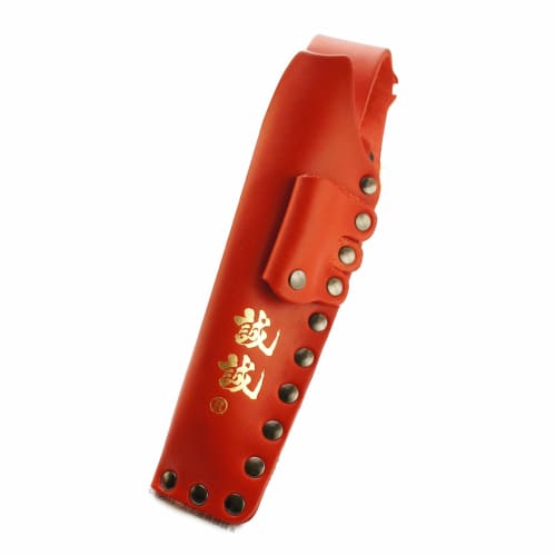 Seisei "Slim Clamp-Style Chisel Case" - Sturdy, 1-inch Chisel Holder [PRO] Premium Thick Natural Leather, Special Red Vermilion (Includes Smart Chisel