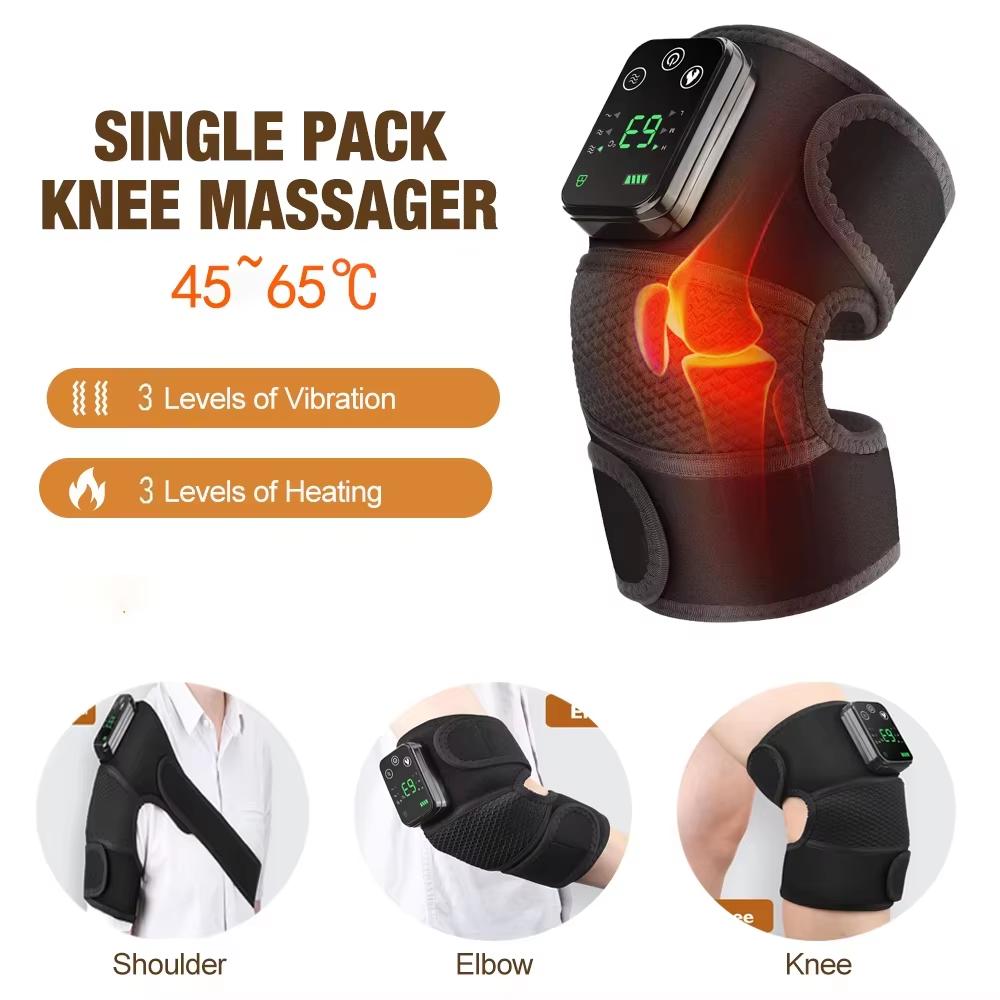 Electric Knee Pad Fast Heating Vibration Massage 5000mAh Knee Temperature Massager Shoulder Elbow Brace Leg Joint Muscle Relax