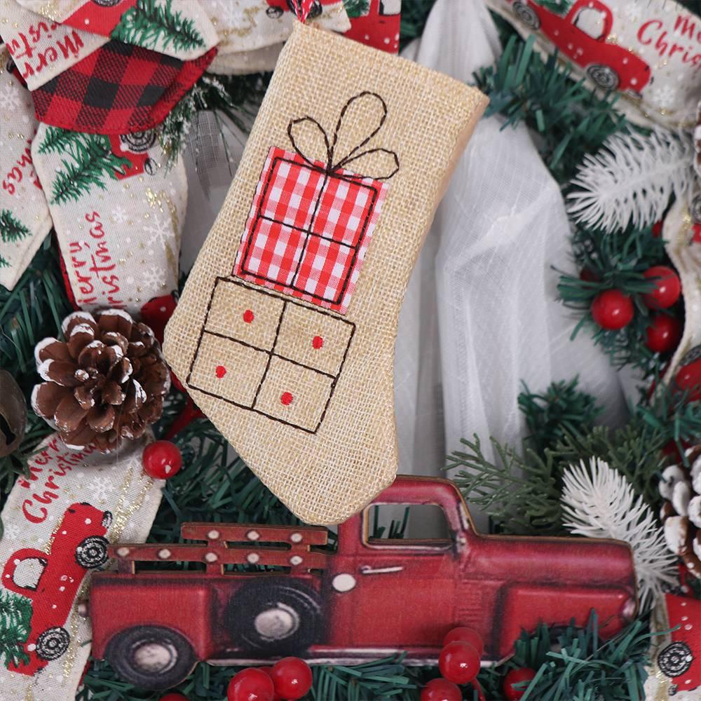 

Linen Christmas Gift Bag Decorative Christmas Decoration Offices A