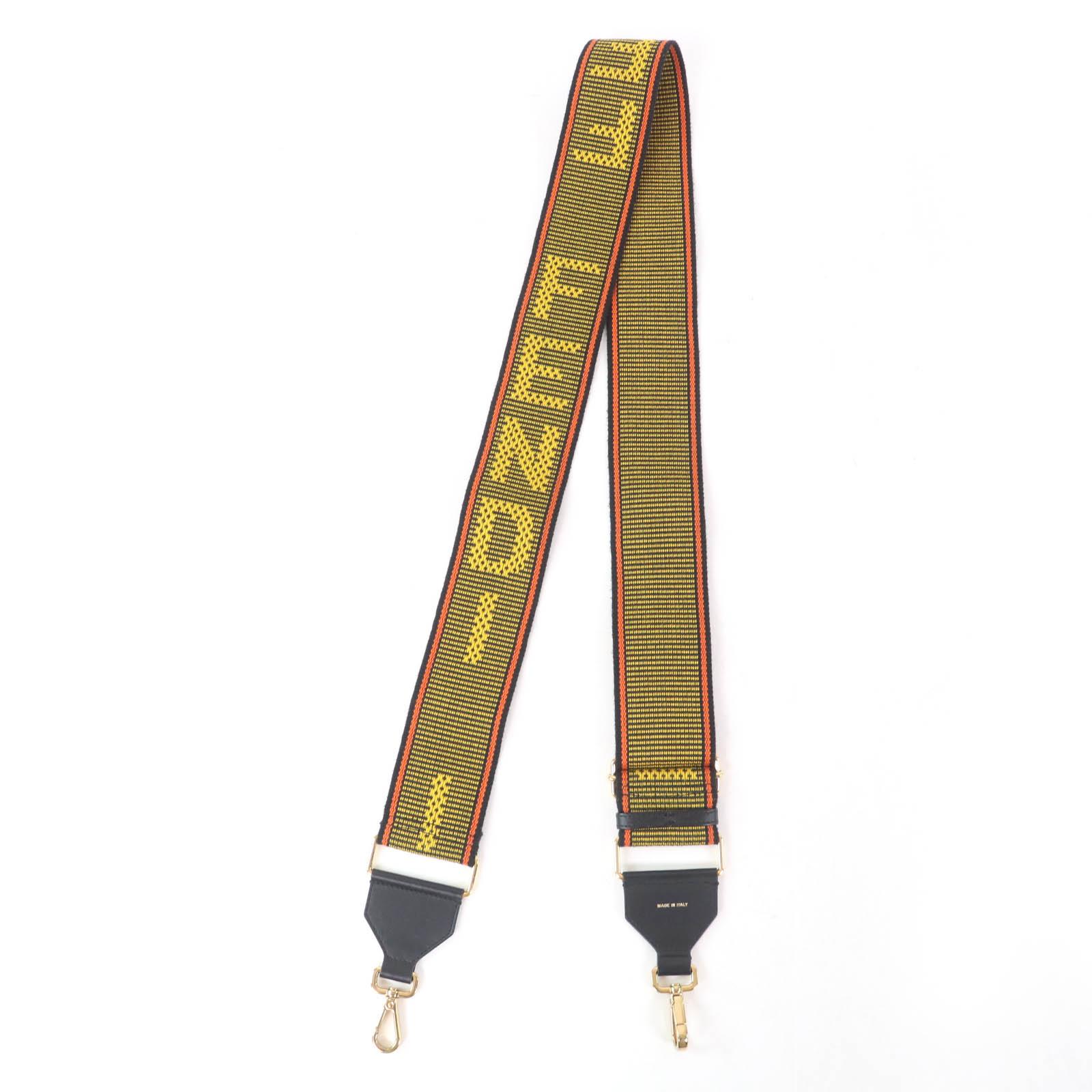 

Great FENDI Shoulder strap Strap you Logo-print leather multicolor Women 8AV386 Used