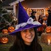 Mit Spitze Halloween Hexenhut Breiter Rand Vintage Cosplay Kappe Karneval Festival