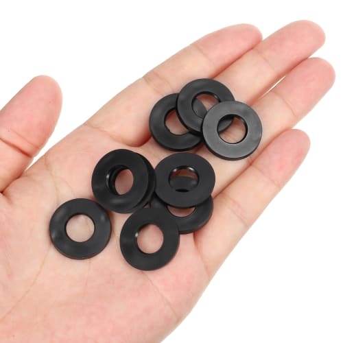 PATIKIL M6 Rubber Flat Washers, 8-Pack, 6mm Inner Diameter, 16mm Outer Diameter, 1.5mm Thick, Sealing Spacer Gasket Ring for Faucet Pipe Water Hose Fa
