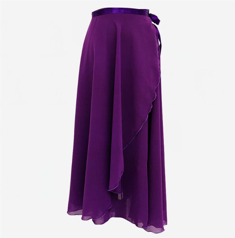 Dámské baletní taneční sukně pro dospělé Dlouhé šifonové taneční sukně Lyrické měkké baletní šaty Černá vínová Průhledné taneční kostýmy