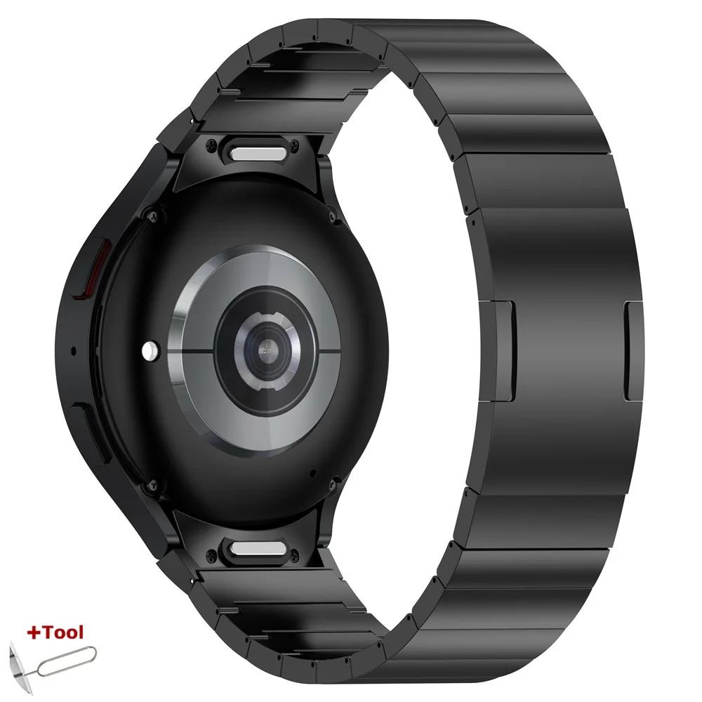 No Gaps Titanium Strap for Samsung Galaxy Watch 7 6 5 4 44mm 40mm Quick Fit Metal Band for Galaxy 4 6 Classic 5Pro 45mm Bracelet