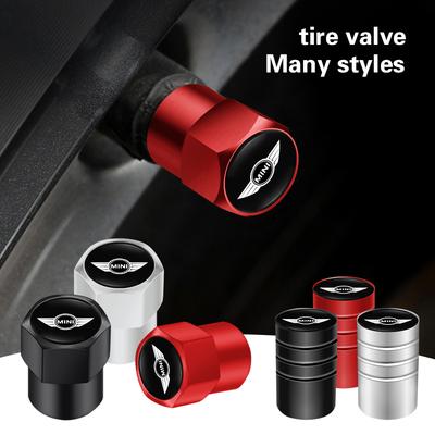 Style de Voiture Bouchons de Valve de Pneu de Voiture en Métal Accessoires de Prévention de la Poussière Pour Mini Works Cooper F54 F55 F56 F57 F60 R50 R52 R53 R55