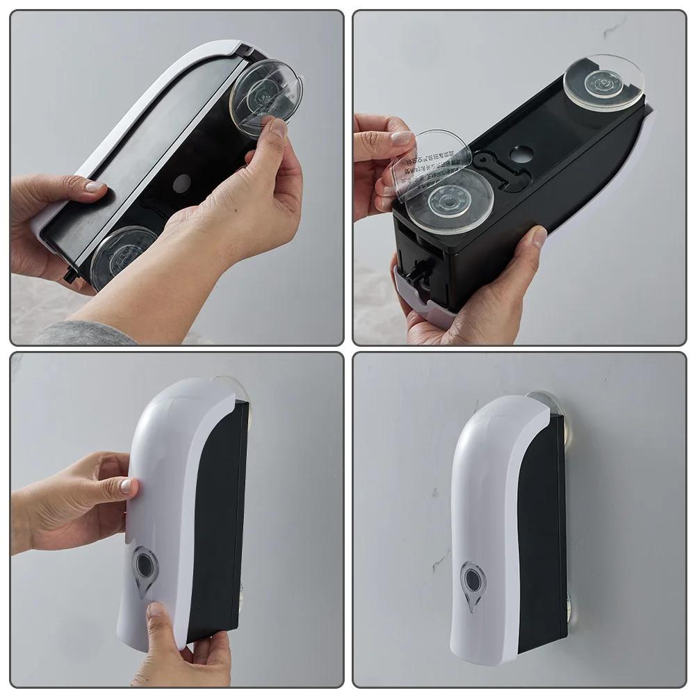 300ml Non Perforated Suction Cup Suction Type Bathroom Soap Dispenser, Shower Gel Dispenser, Gel Water Shampoo