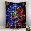Tapestry Rainbow Sacred Geometry Nebula Galaxy Rainbow Poster Wall Art for Game Room