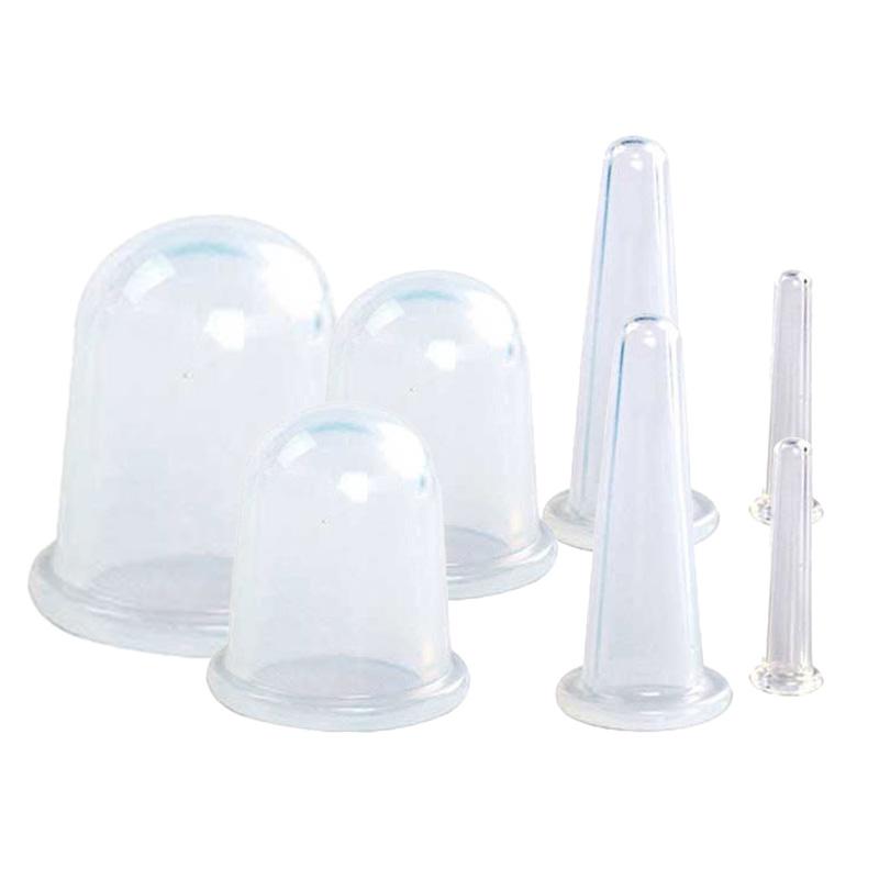 Silikon Gesichts-Saugmassagegläser Anti-Cellulite Vakuum Schröpfmassagegläser Schlankheits-Körper Schmerzroller Linderung Schröpftherapie-Set