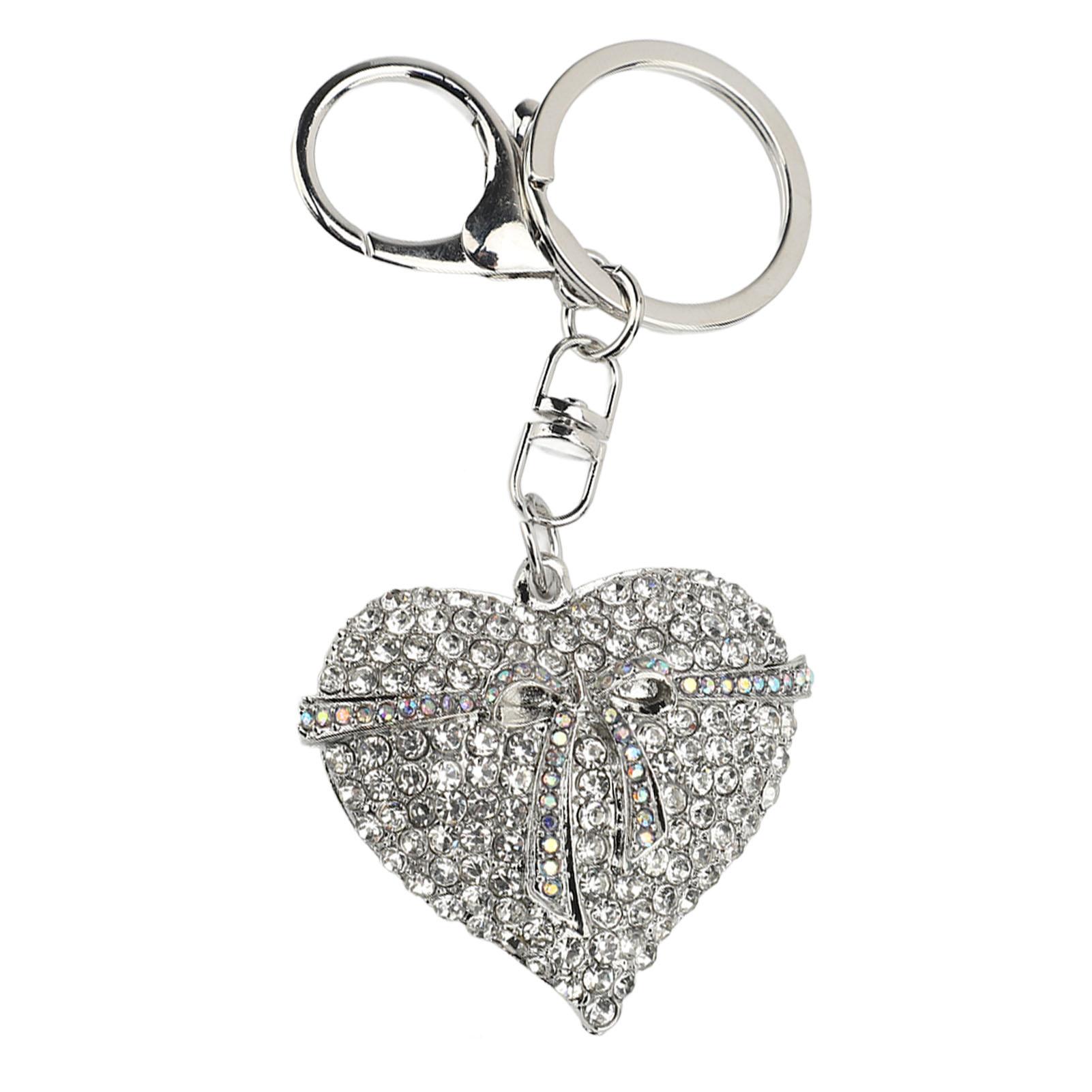 Брелок-брелок в форме сердца со стразами, сплав цинка, милый, для украшения кошелька, брелок для сумочки