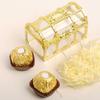 12pcs Hollow Candy Box Chocolates Container Ornamnet Gift Jar Decoration For Wedding PartyGold 7cm