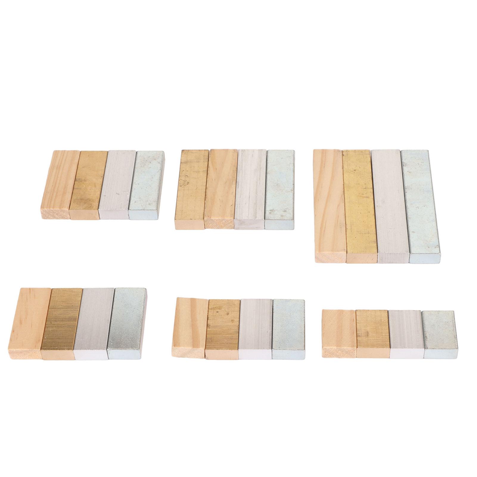 

Набор из 24 научных кубиков плотности, медных, алюминиевых, железных, деревянных, тонких полирующих блоков плотности для