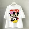 Mickey Minnie Mouse T Shirt Women Man Cotton Short Sleeve Tops Oversized Disney Graphic Tee 2026 Summer Y2k Casual Tops Unisex