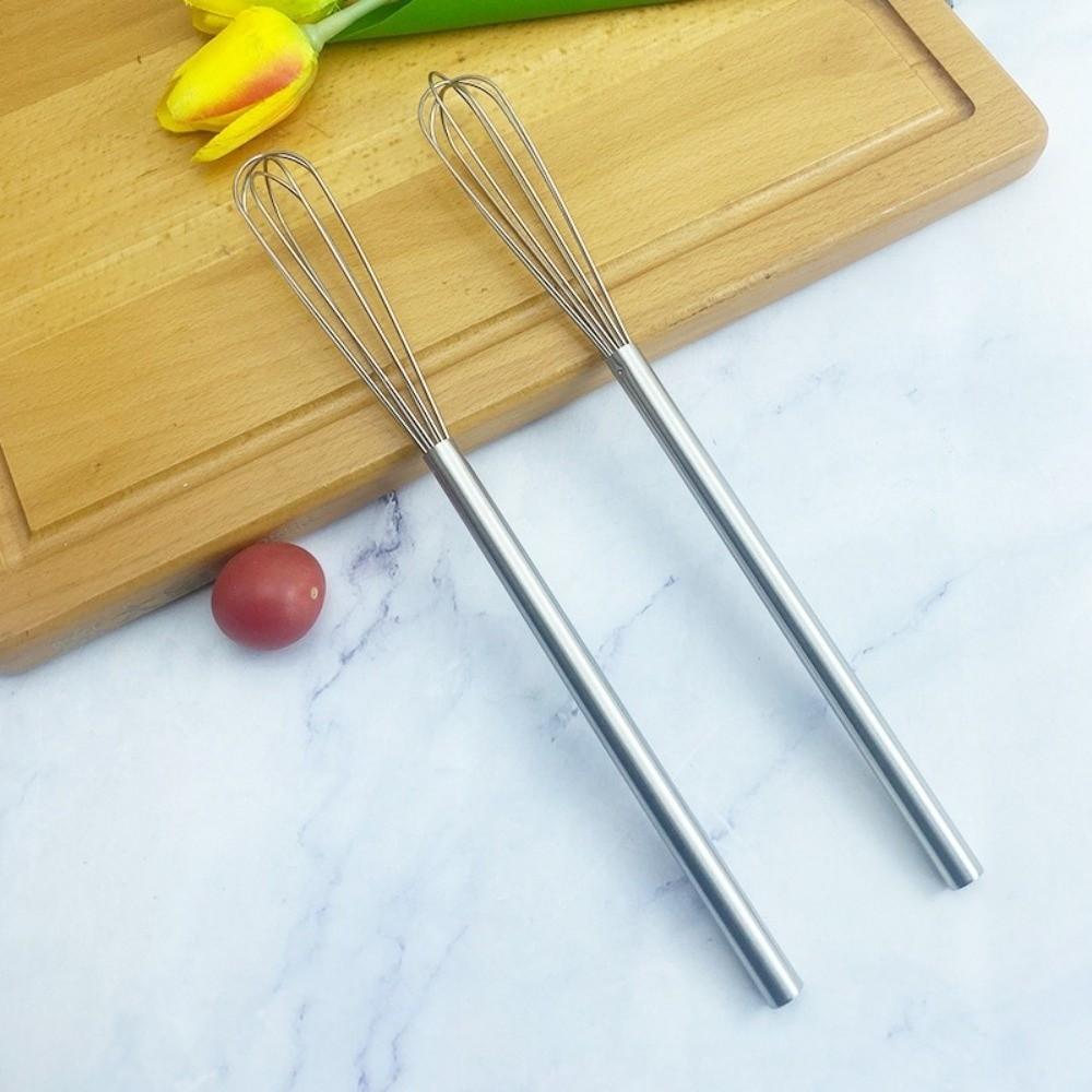 Manual Operation Egg Beater Handheld Egg Mixer Stainless Steel Wire Whisk  Baking Utensils