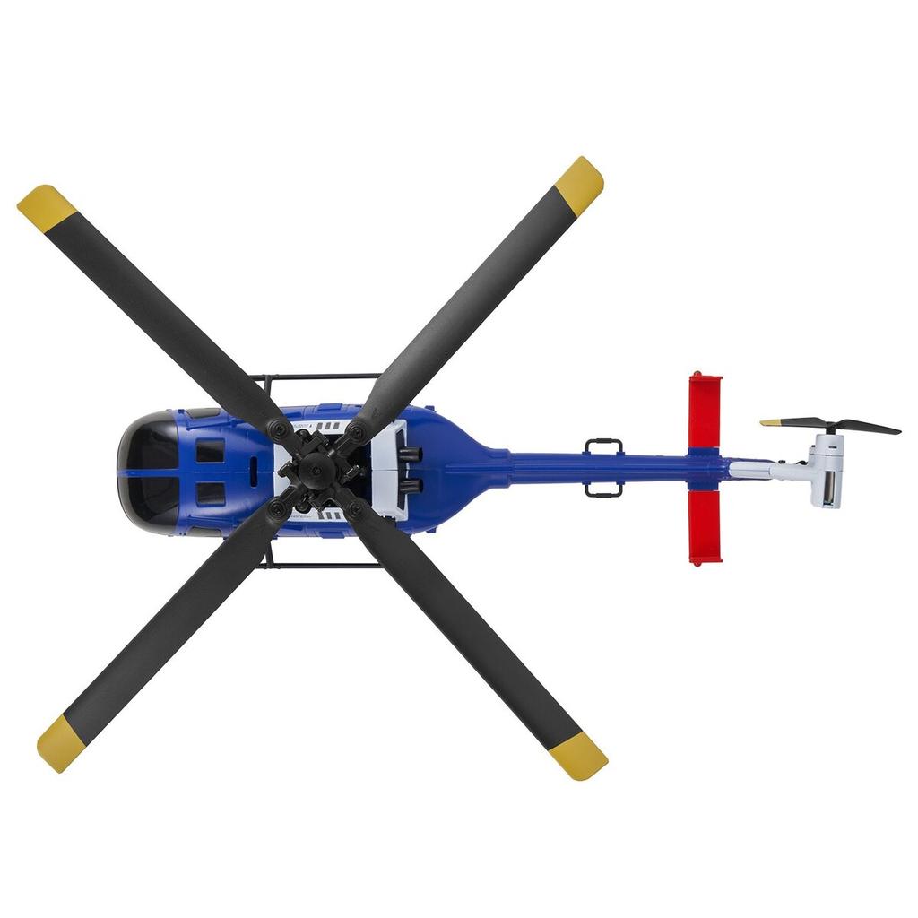 RC-Hubschrauber, 2,4 GHz 4-Propeller Fernsteuerungs-Hubschrauber mit 6-Achsen-Gyroskop, 4-Kanal RC-Flugzeug für Anfänger, LED-Licht & Ein-Tasten-Start/Landung,