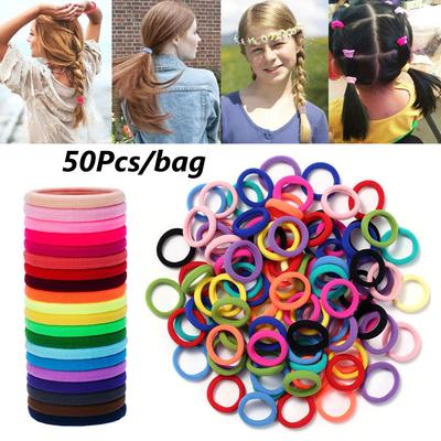 Girls No-damage Hair Accessories Nylon Scrunchies Rubber Bands Elastic Hair Bands Hair Rope Ties
