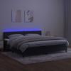 Maison Exclusive - Sommier à lattes de lit avec matelas et LED Noir 200x200 cm