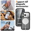 PET Screen Protector Skin Feel Magnetic Phone Case For iPhone 17 Pro Max Air TPU Frame Translucent Frosted Acrylic Cover Fundas