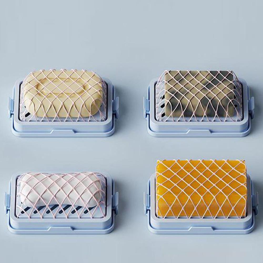 Elastic Mesh Durable Non Slip Portable Soap Saver Box Soap Box Soap Case Household Soap Tray Soap Case Bathroom Supplies