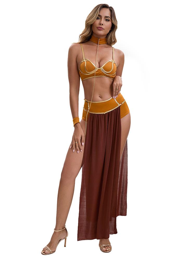 Sexy Ägyptische Kleopatra Kleider Damen Kostüm Star Wars 6 Leia Prinzessin Cosplay Outfit