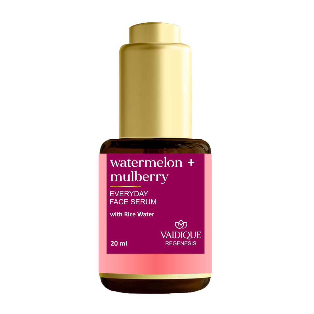 Vaidique Regenesis Ayurvedic Watermelon + Mulberry Face Serum for combating sunburns, blemishes, and dark spots- 20 ml